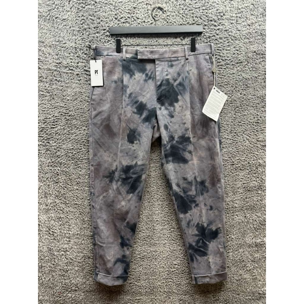 NWT Pt Torino Edge‎ Tie Dye Stretch Rebel Fit Trousers Multicolor Mens Size 50